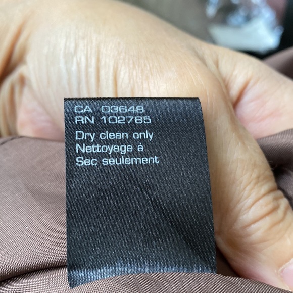 Sandra Angelozzi brown sheath career knee length, bow belt, neckline pleats 36 - Picture 8 of 11